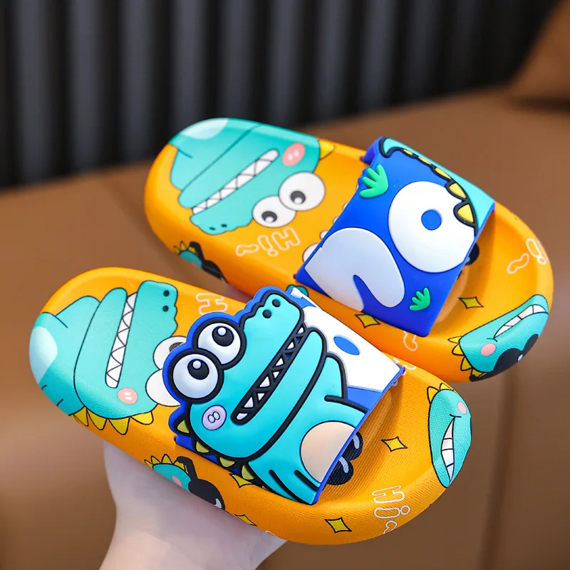 Kids Indoor Outdoor Slippers - Surprise Dinosaur kid Slippers Boy Girl