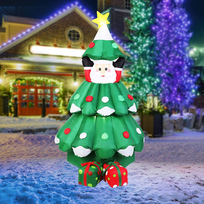 Kids Outdoor Xmas Gifts - 6 Ft Inflatable Christmas Tree with