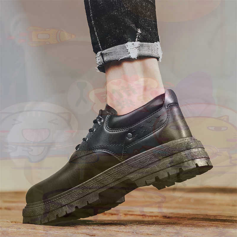 Kids Outdoor Nature Play - Dark Natural Leather Fashion Trainers Tennis