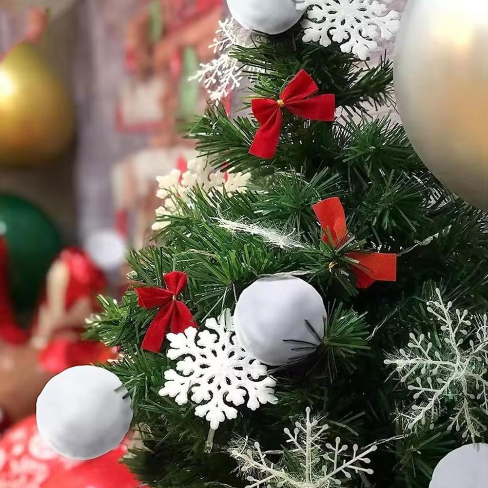 Kids Outdoor Xmas Gifts - 6/8/10cm Soft Snow Fake Balls Christmas