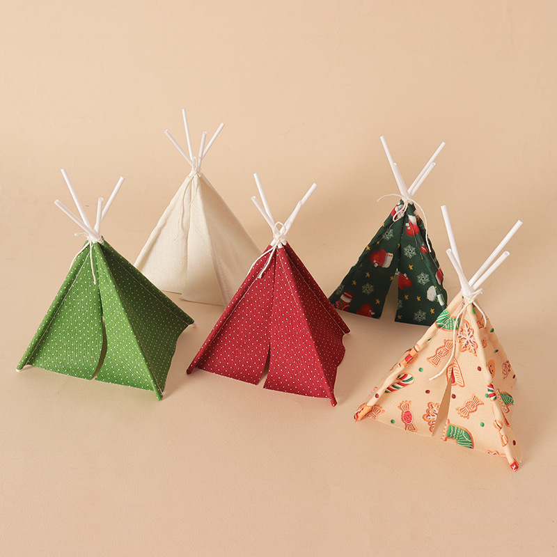 Kids Outdoor Doll House - Dollhouse Mini Christmas Camping Tent, Teepee