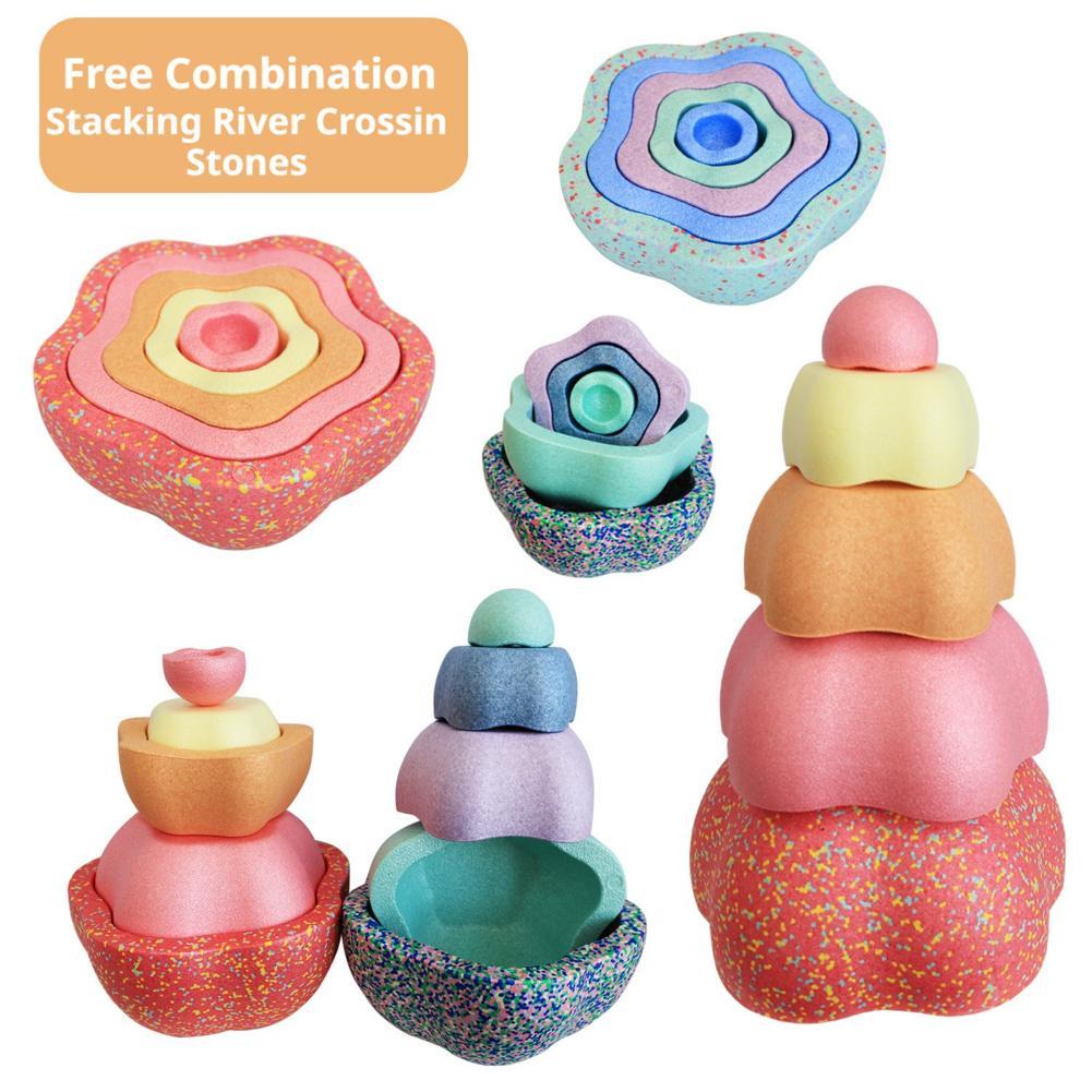 Kids Outdoor Climbing Equipment - Flower Stepping Stones for Kids Non-Slip