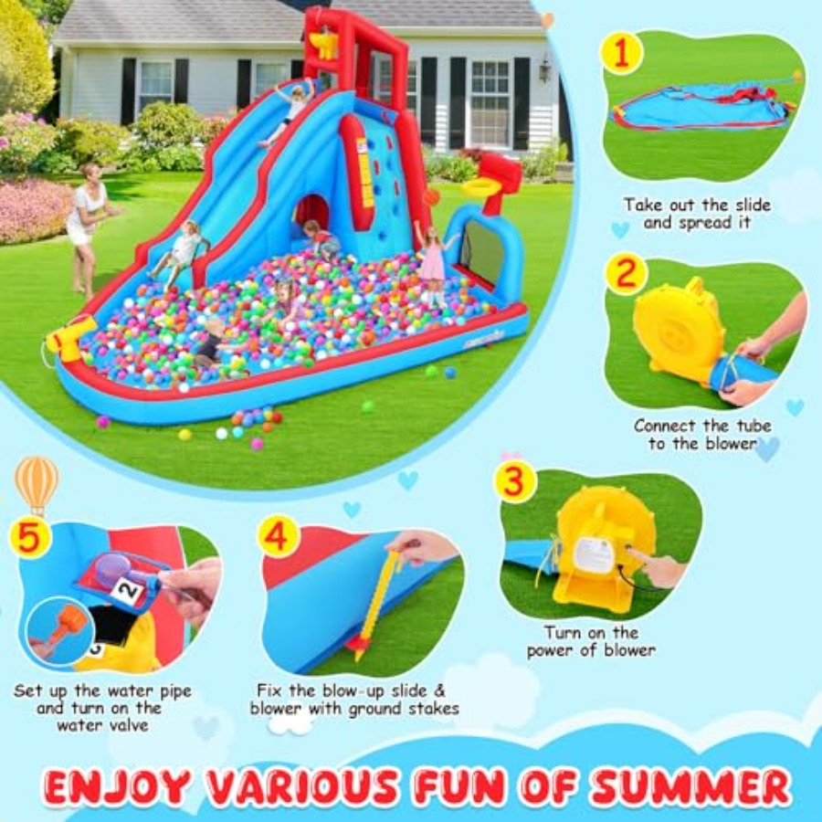 Backyard outdoor water slide i - огляд і ціна Kids Outdoor Inflatable Water Slide