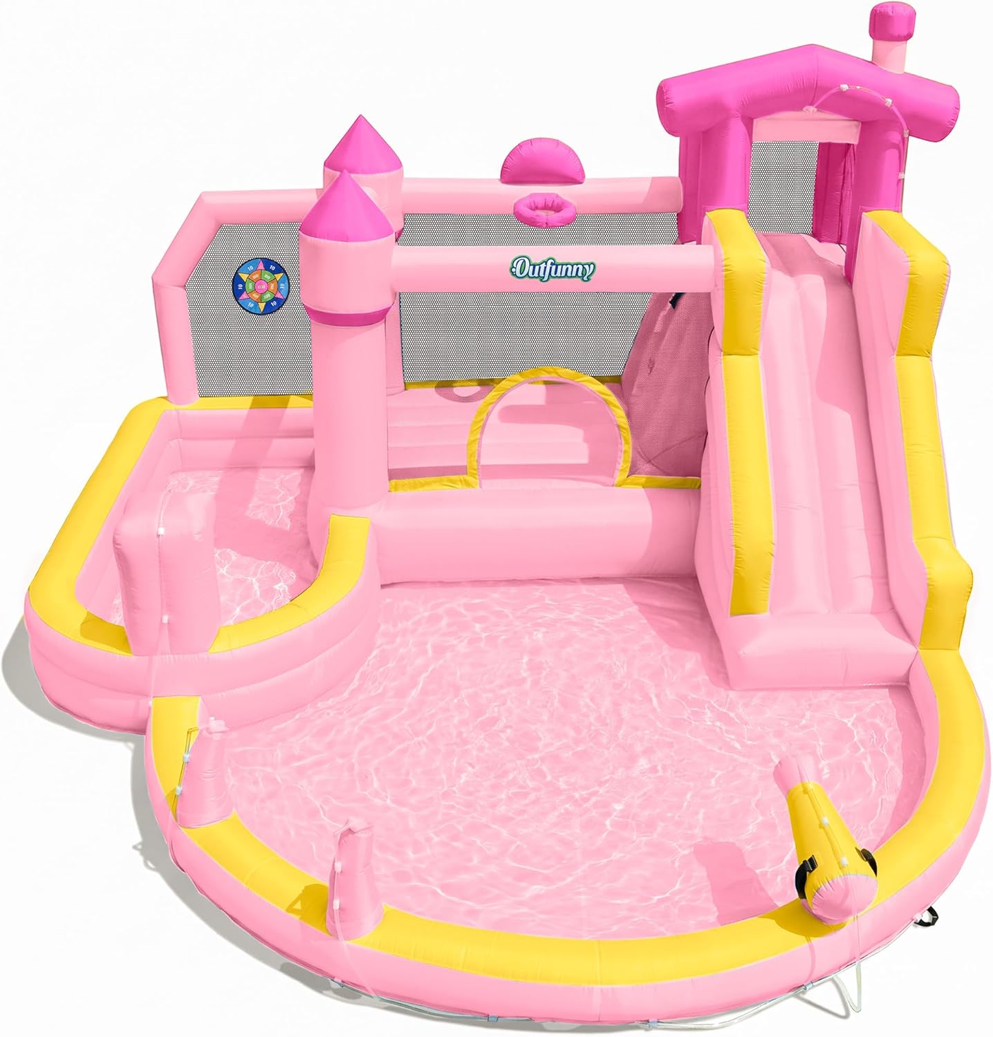 Pink Inflatable Water Slide Bo - огляд і ціна Kids Outdoor Inflatable Water Slide