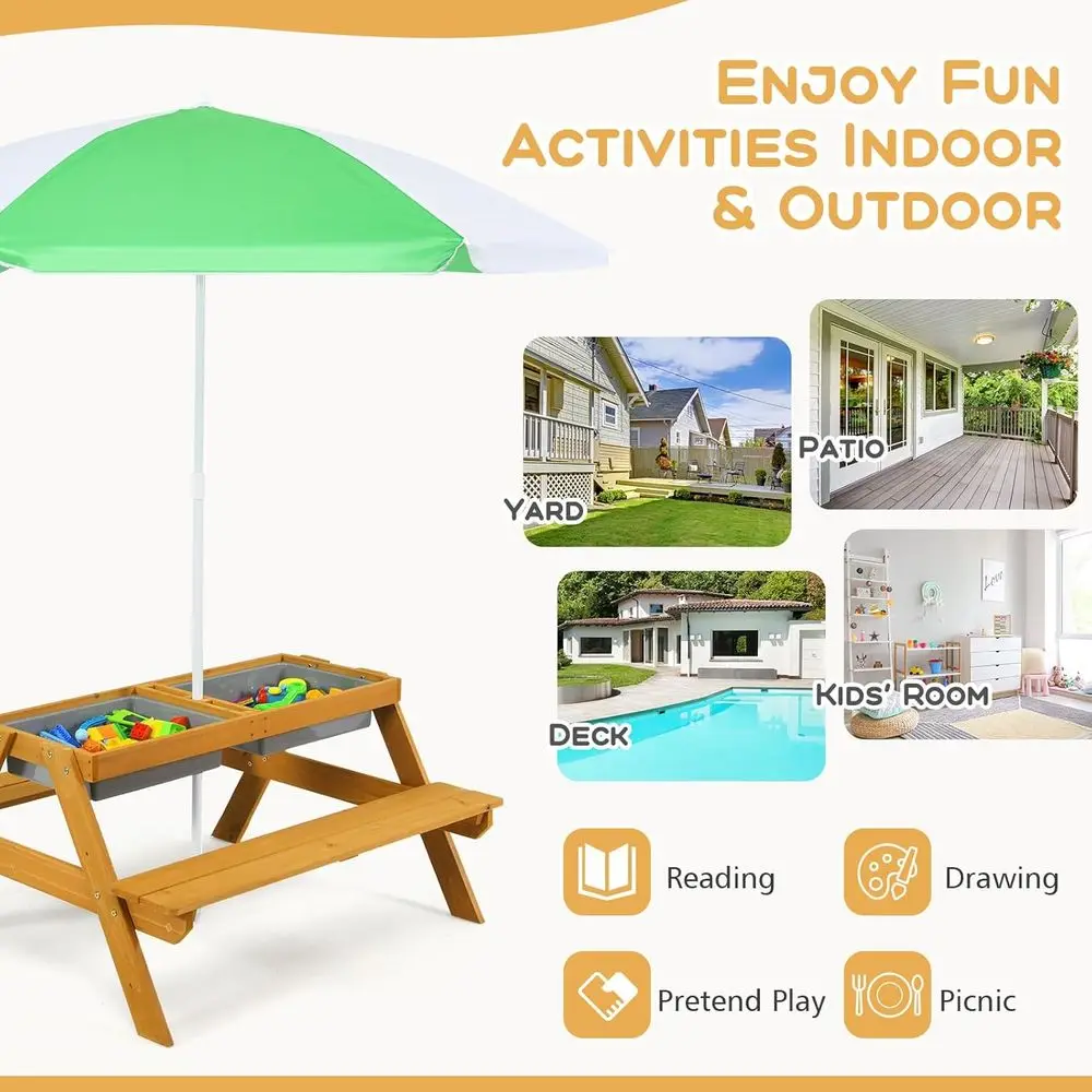 3-in-1 Height-Adjustable Umbre - огляд і ціна Kids Outdoor Umbrella