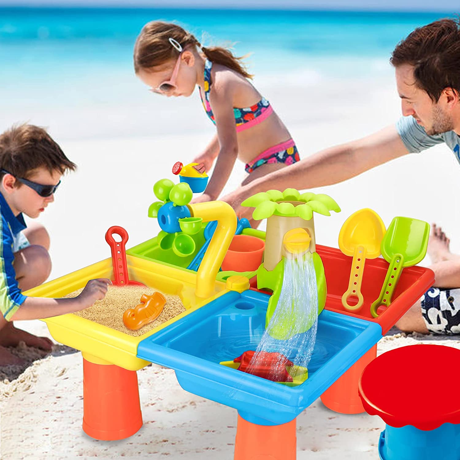 Beach Table Sand Play Toys Chi - огляд і ціна Kids Outdoor Nature Play
