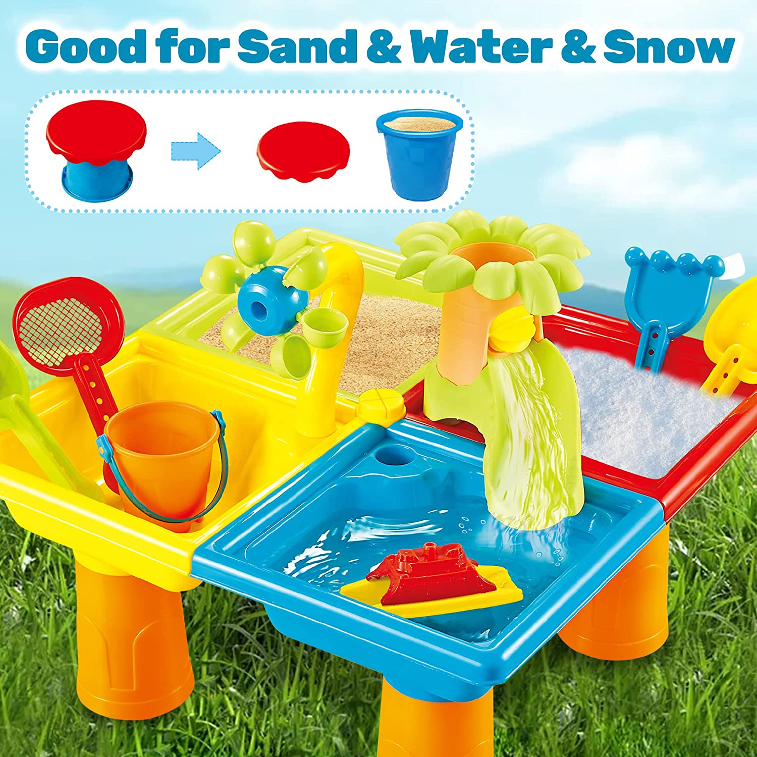 Beach Table Sand Play Toys Chi - огляд і ціна Kids Outdoor Nature Play