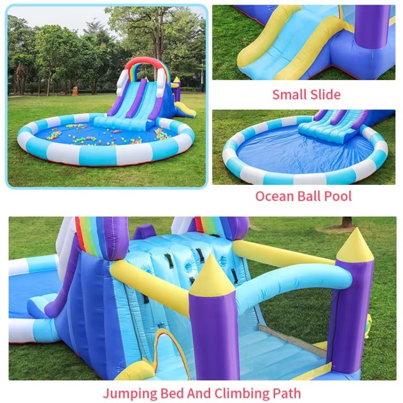 Giant Rainbow Inflatable Water - огляд і ціна Kids Outdoor Inflatable Water Slide