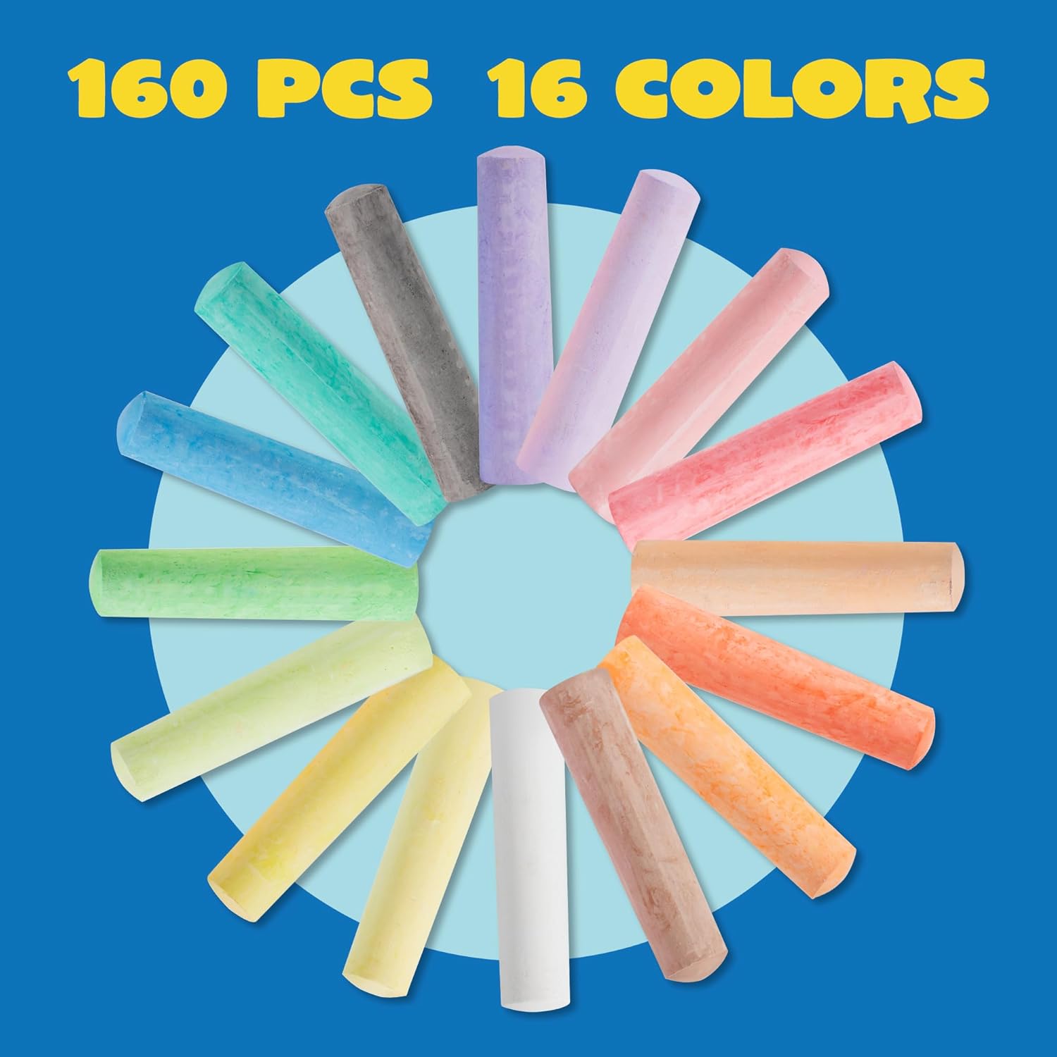 160 PCS Sidewalk Chalks Set No - огляд і ціна Chalk Outdoor Jumbo