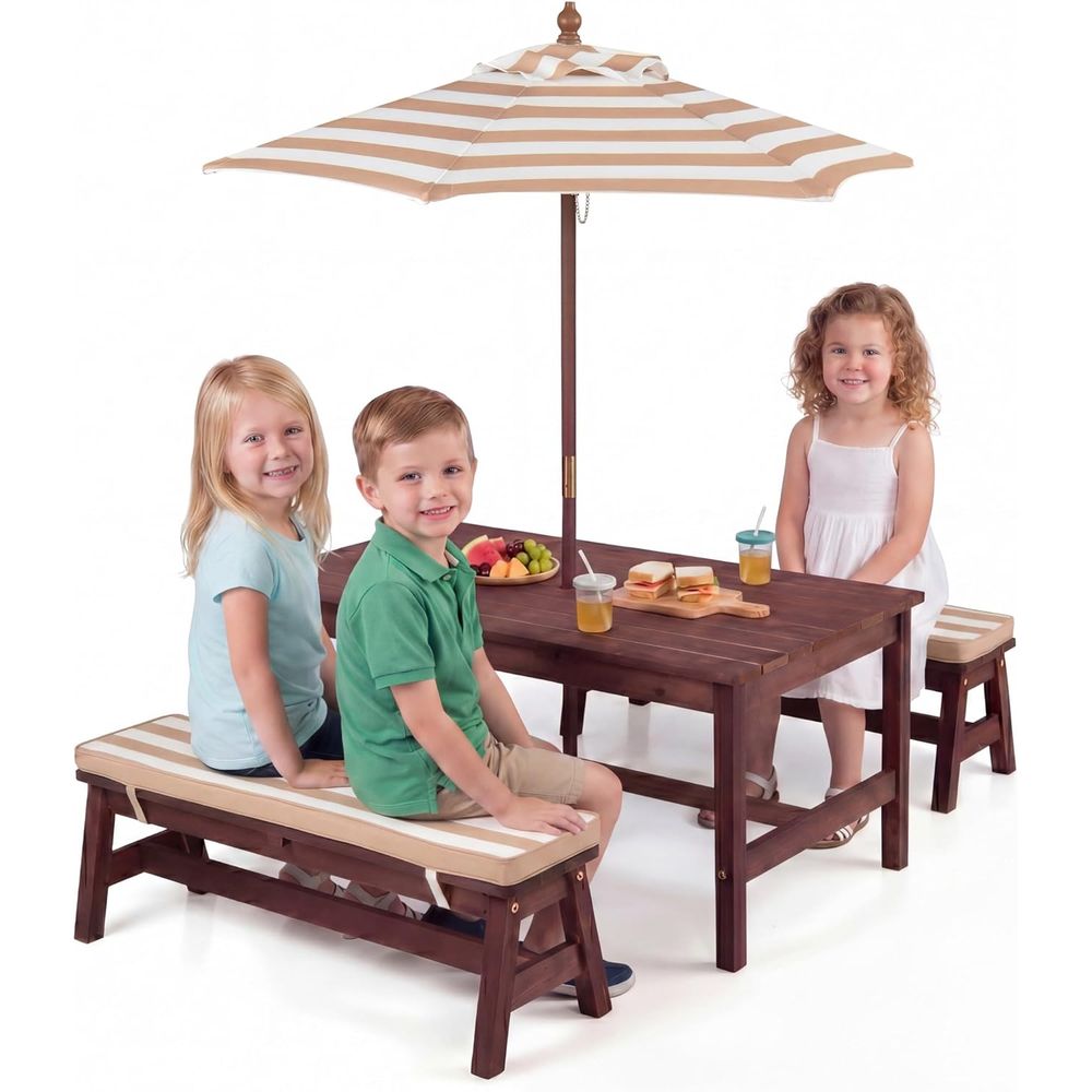 Kids Picnic Table, Large 42“x  - огляд і ціна Kids Outdoor Umbrella