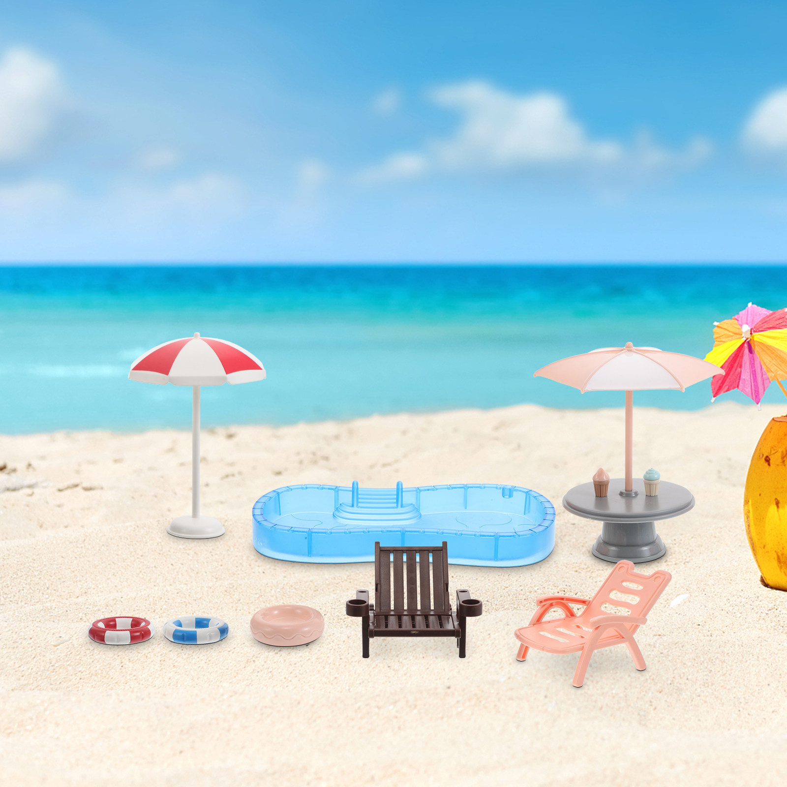 1Set Miniature Dollhouse Swimm - огляд і ціна Kids Outdoor Doll House