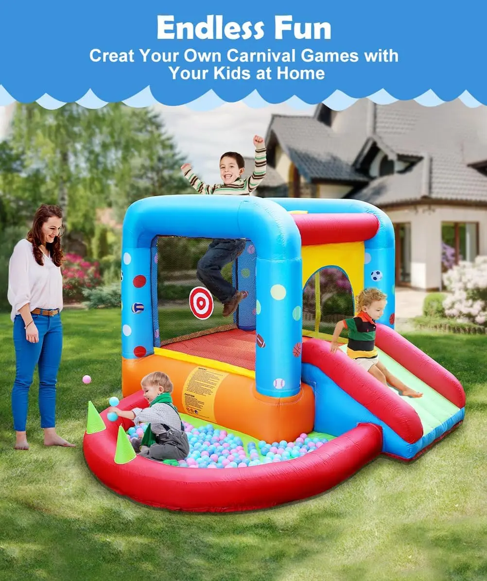 Step4Fun Inflatable Bounce Hou - огляд і ціна Kids Outdoor Inflatable Water Slide