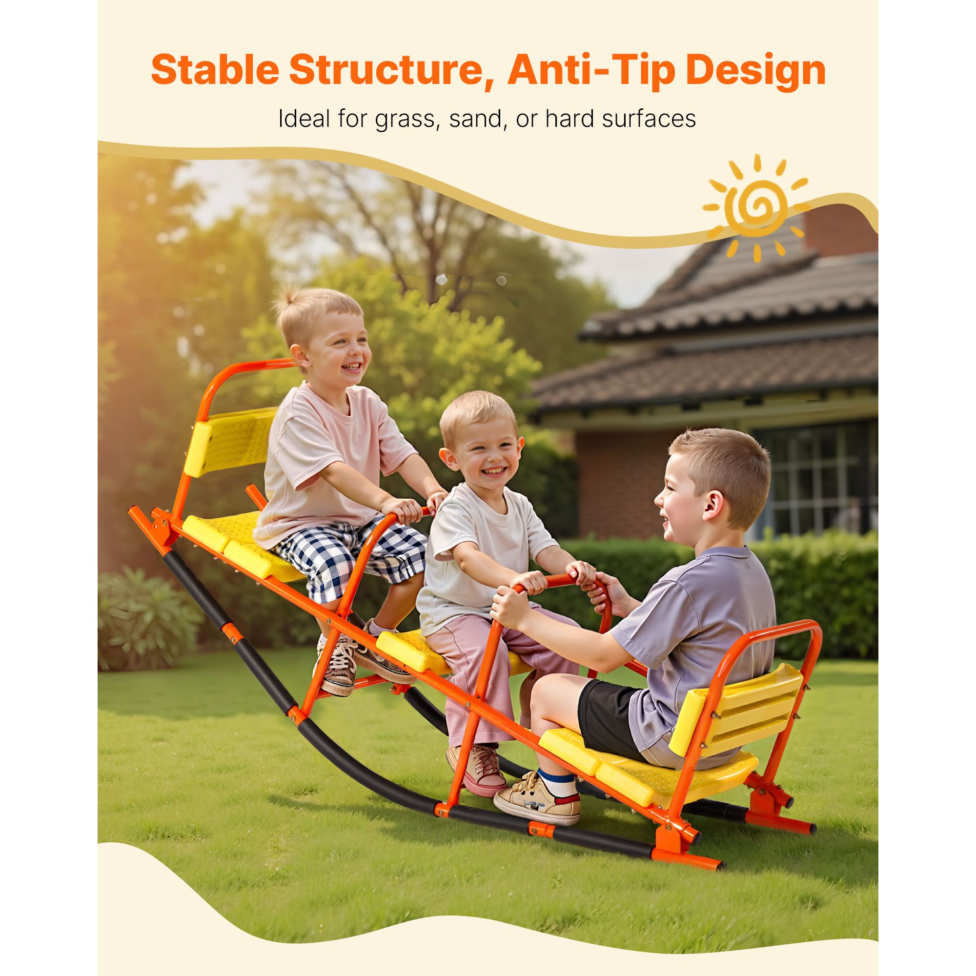 Kids Seesaw, 200 lbs Load Capa - огляд і ціна Kids Outdoor Lawn Equipment