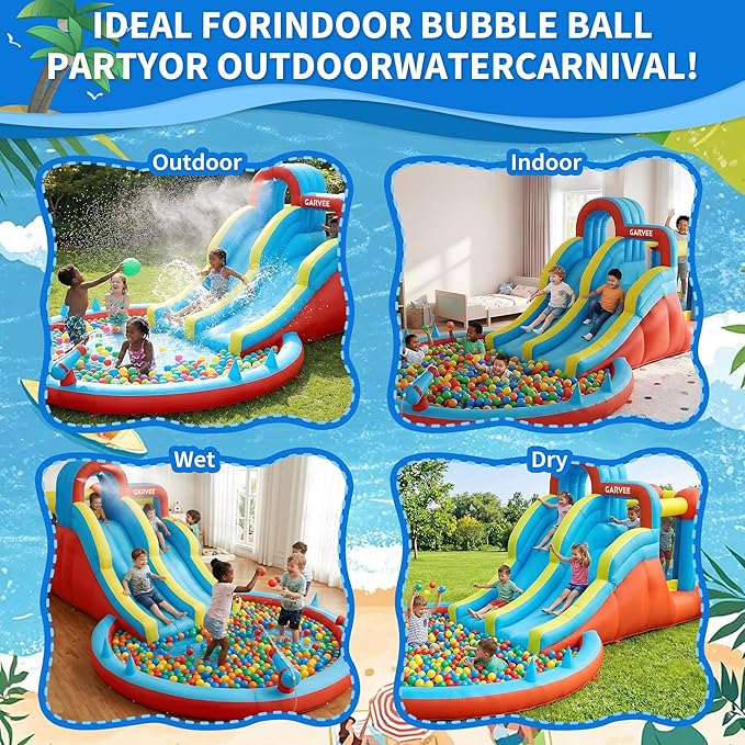 All-Season 8-in-1 Inflatable W - огляд і ціна Kids Outdoor Inflatable Water Slide