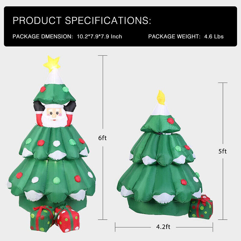6 Ft Inflatable Christmas Tree - огляд і ціна Kids Outdoor Xmas Gifts