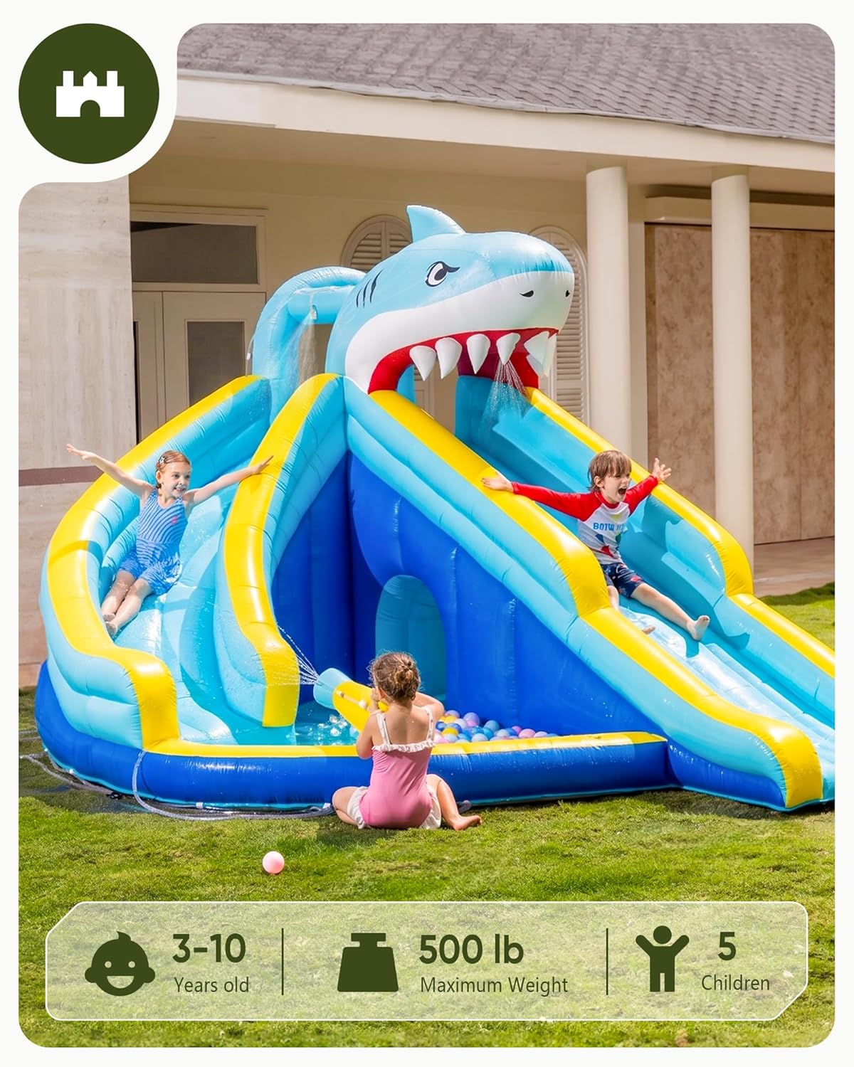 Kids Inflatable Water Slide Bo - огляд і ціна Kids Outdoor Inflatable Water Slide