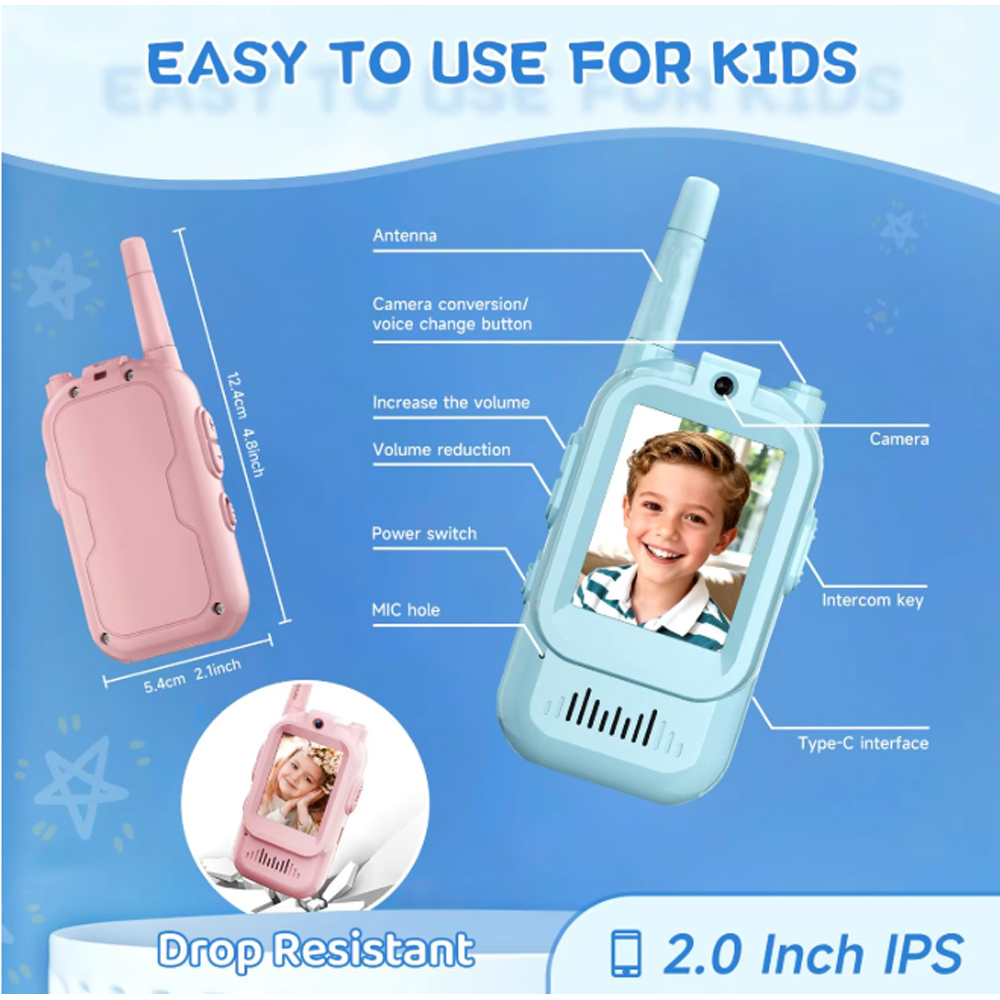 2PCS Video Walkie Talkies Mini - огляд і ціна Kids Outdoor Voices