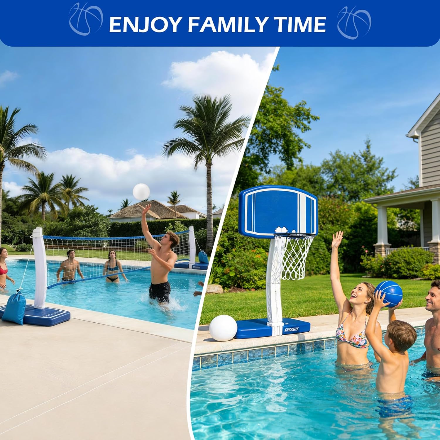 Above Ground Pool Basketball H - огляд і ціна Outdoor Games For Kids