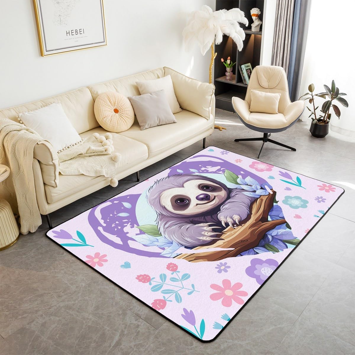 Cute Sloth Area Carpet Kids Ca - огляд і ціна Kids Outdoor Zoo