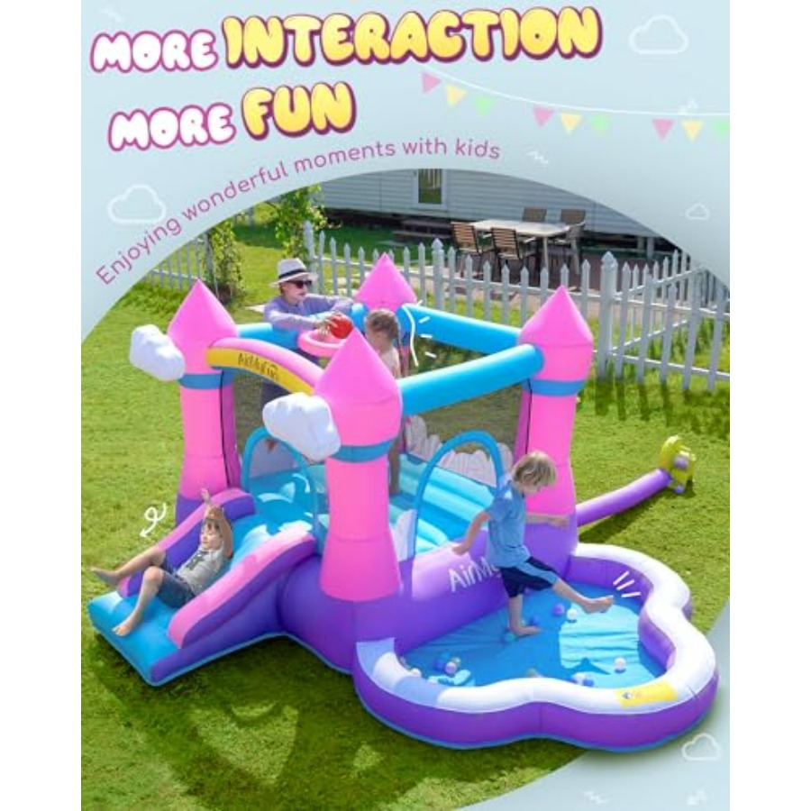 Pink inflatable bounce house f - огляд і ціна Kids Outdoor Inflatable Water Slide