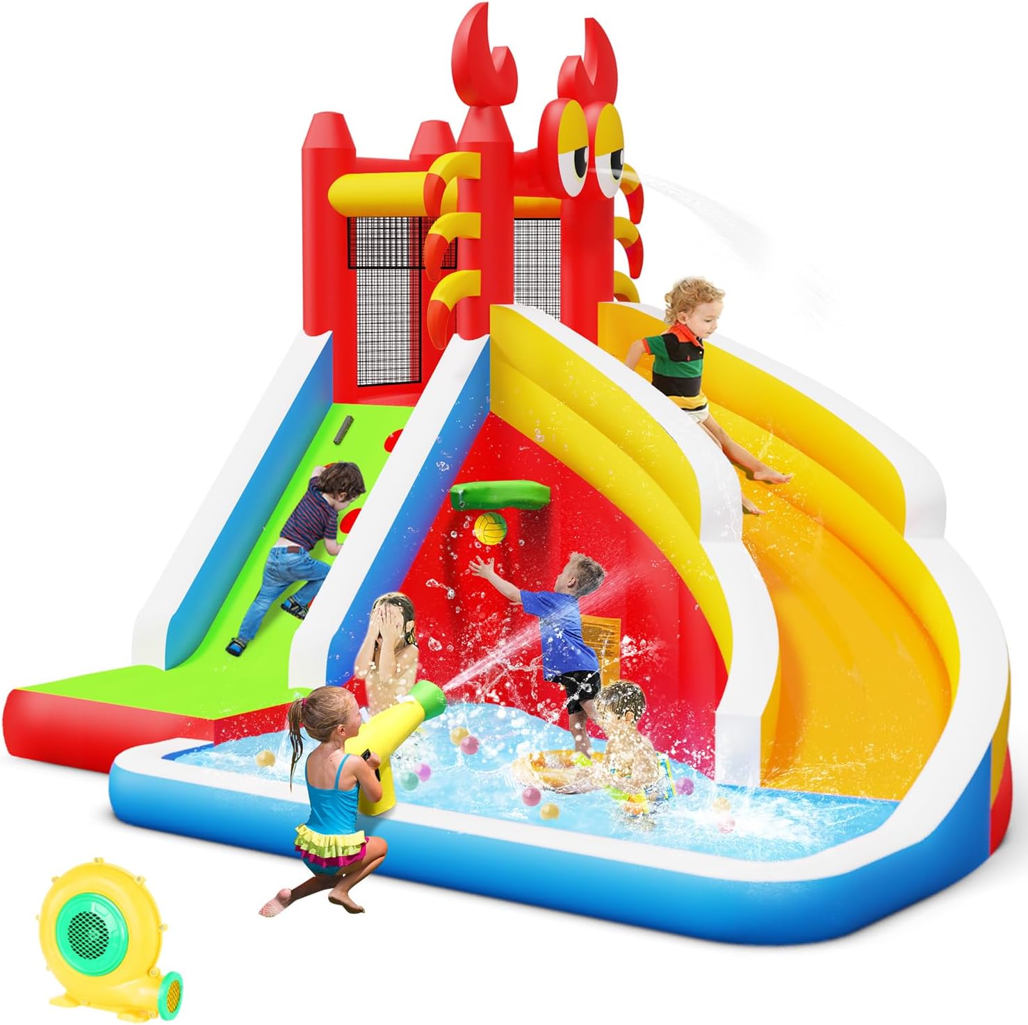 Large Inflatable Bounce House  - огляд і ціна Kids Outdoor Inflatable Water Slide