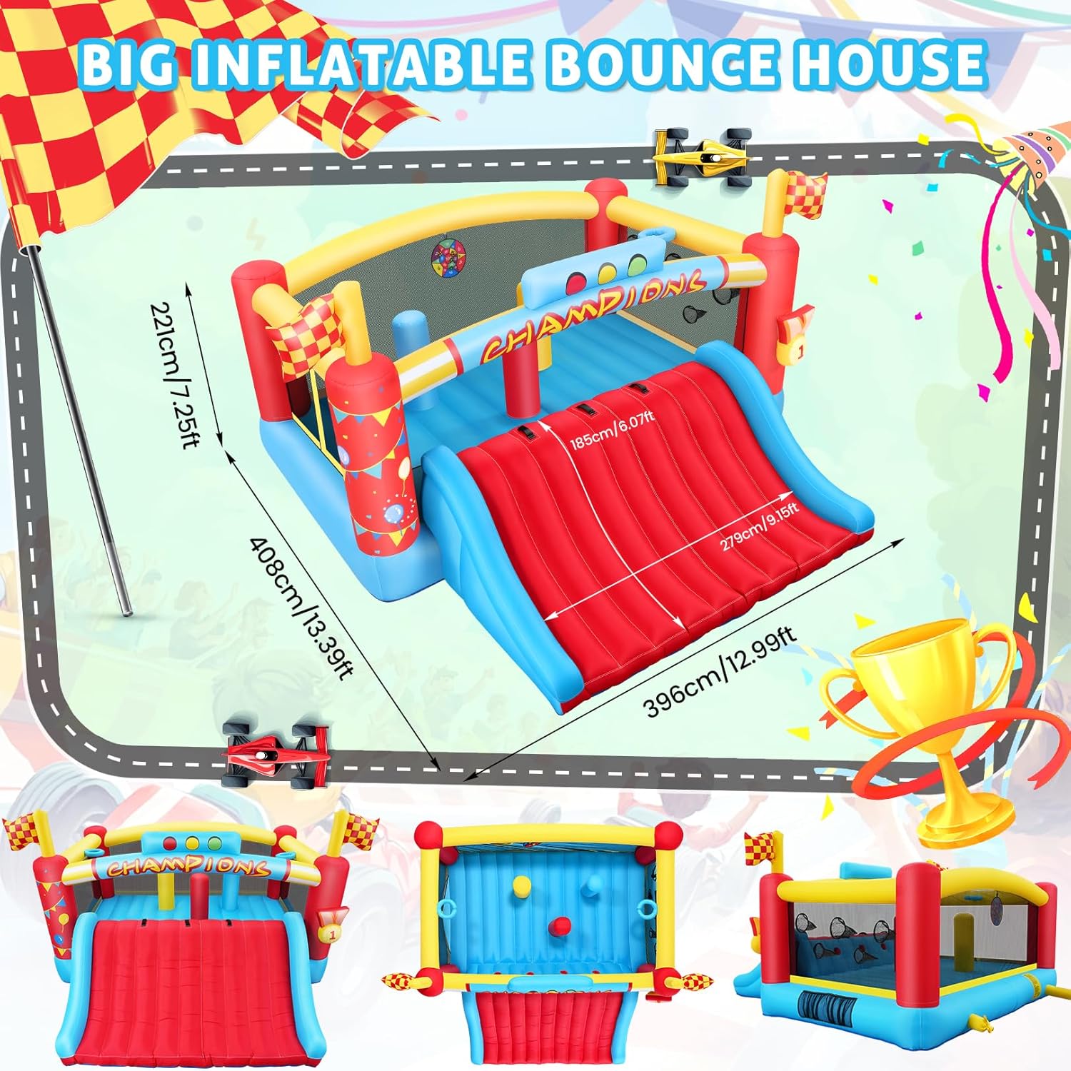 13FT Big Inflatable Bounce Hou - огляд і ціна Outdoor Games For Kids