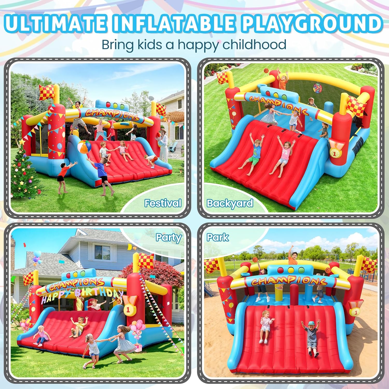13FT Big Inflatable Bounce Hou - огляд і ціна Outdoor Games For Kids