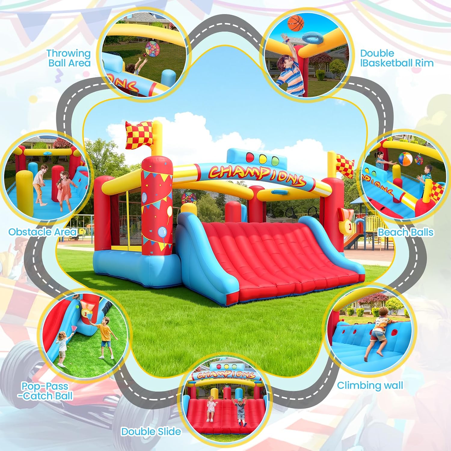 13FT Big Inflatable Bounce Hou - огляд і ціна Outdoor Games For Kids