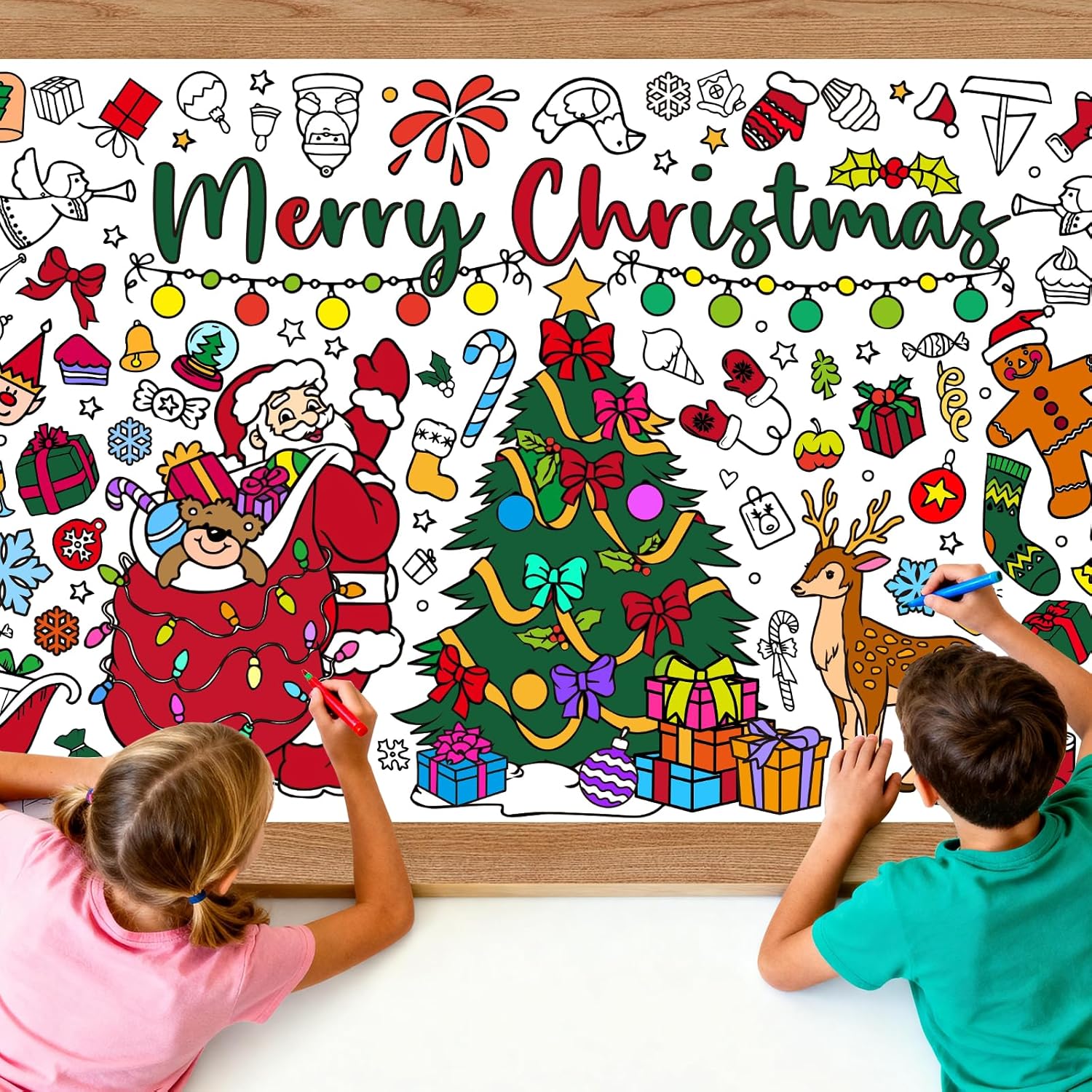 Christmas Giant Coloring Poste - огляд і ціна Kids Outdoor Xmas Gifts