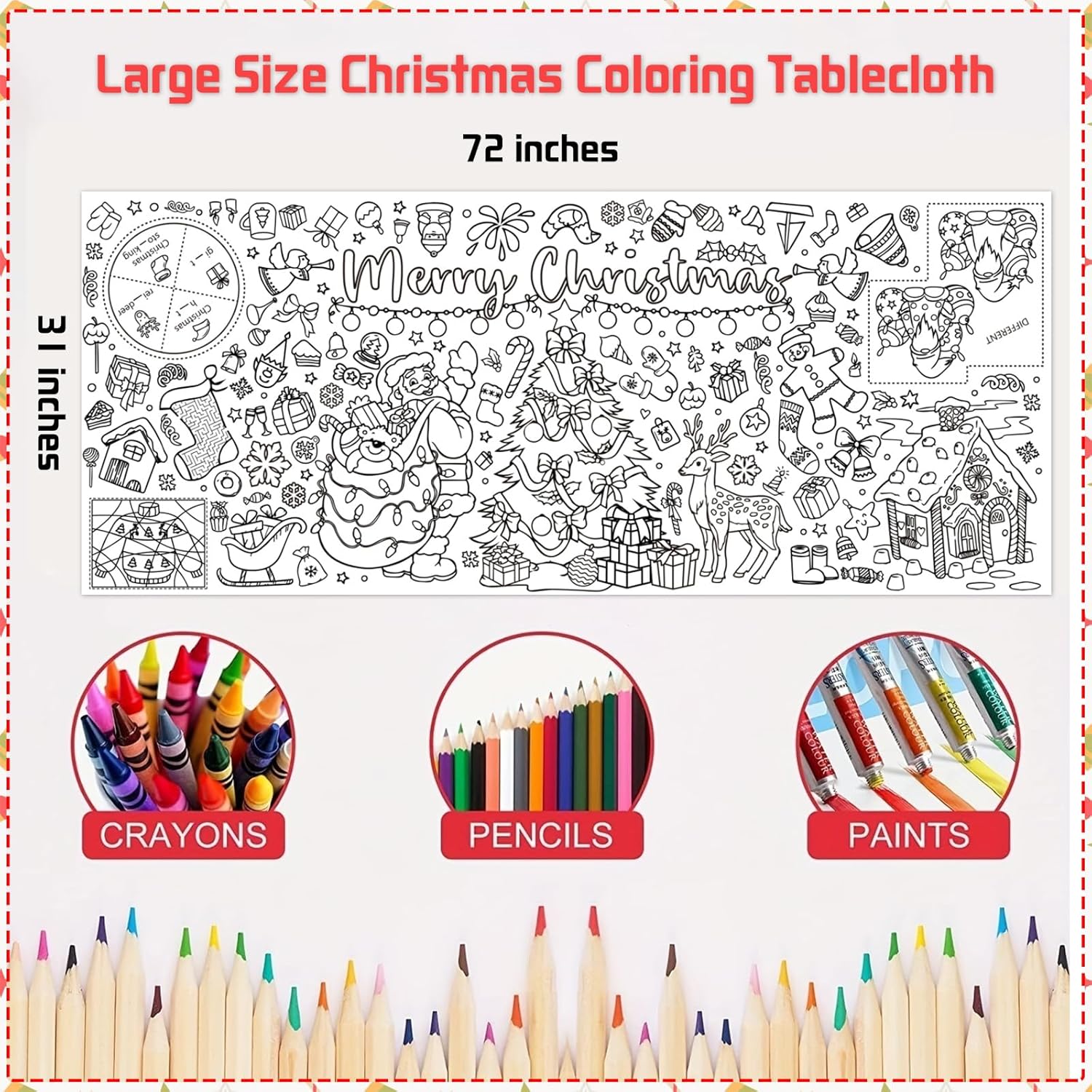 Christmas Giant Coloring Poste - огляд і ціна Kids Outdoor Xmas Gifts