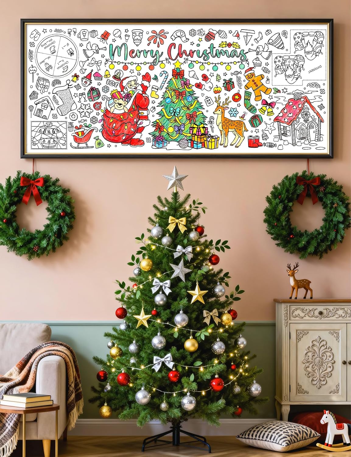Christmas Giant Coloring Poste - огляд і ціна Kids Outdoor Xmas Gifts
