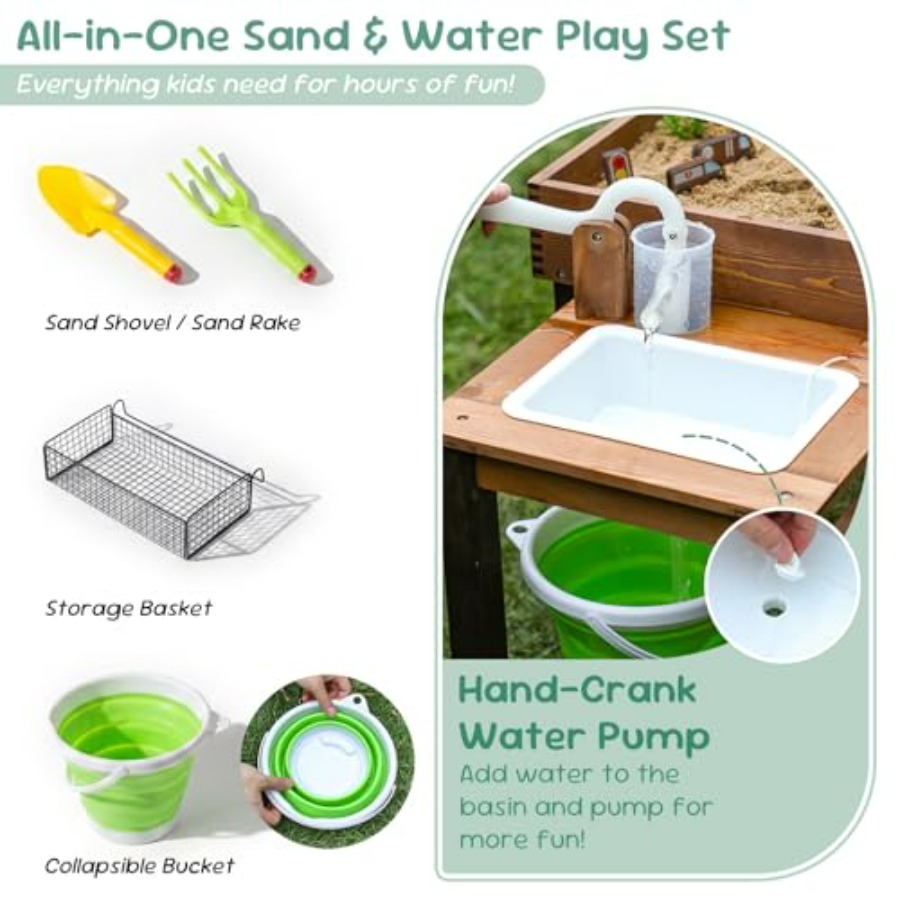 Outdoor wooden sand table for  - огляд і ціна Kids Outdoor Nature Play