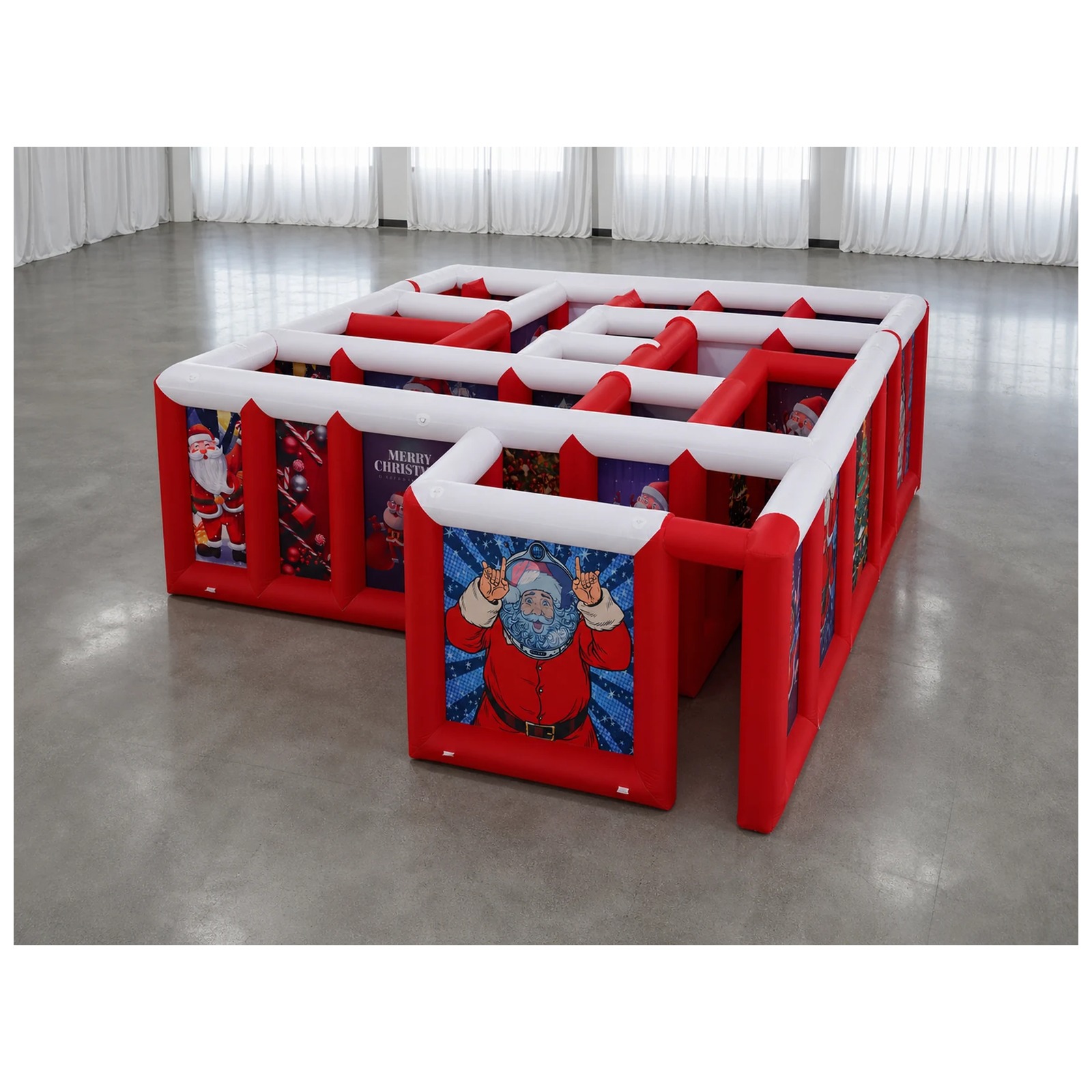 Large Red White Flat Roof Infl - огляд і ціна Outdoor Games For Kids