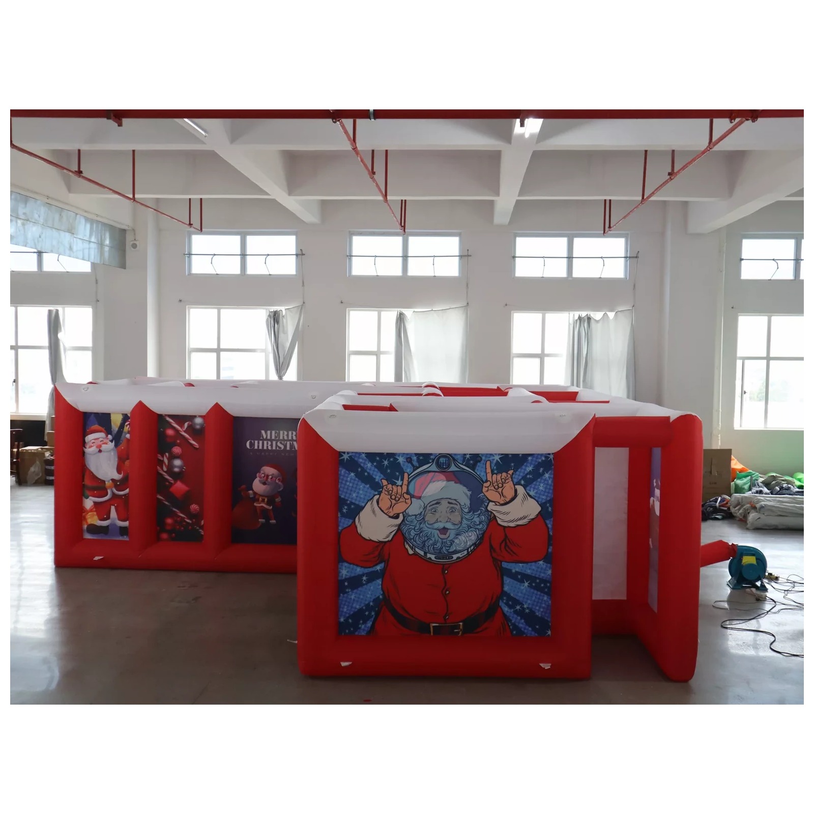 Large Red White Flat Roof Infl - огляд і ціна Outdoor Games For Kids
