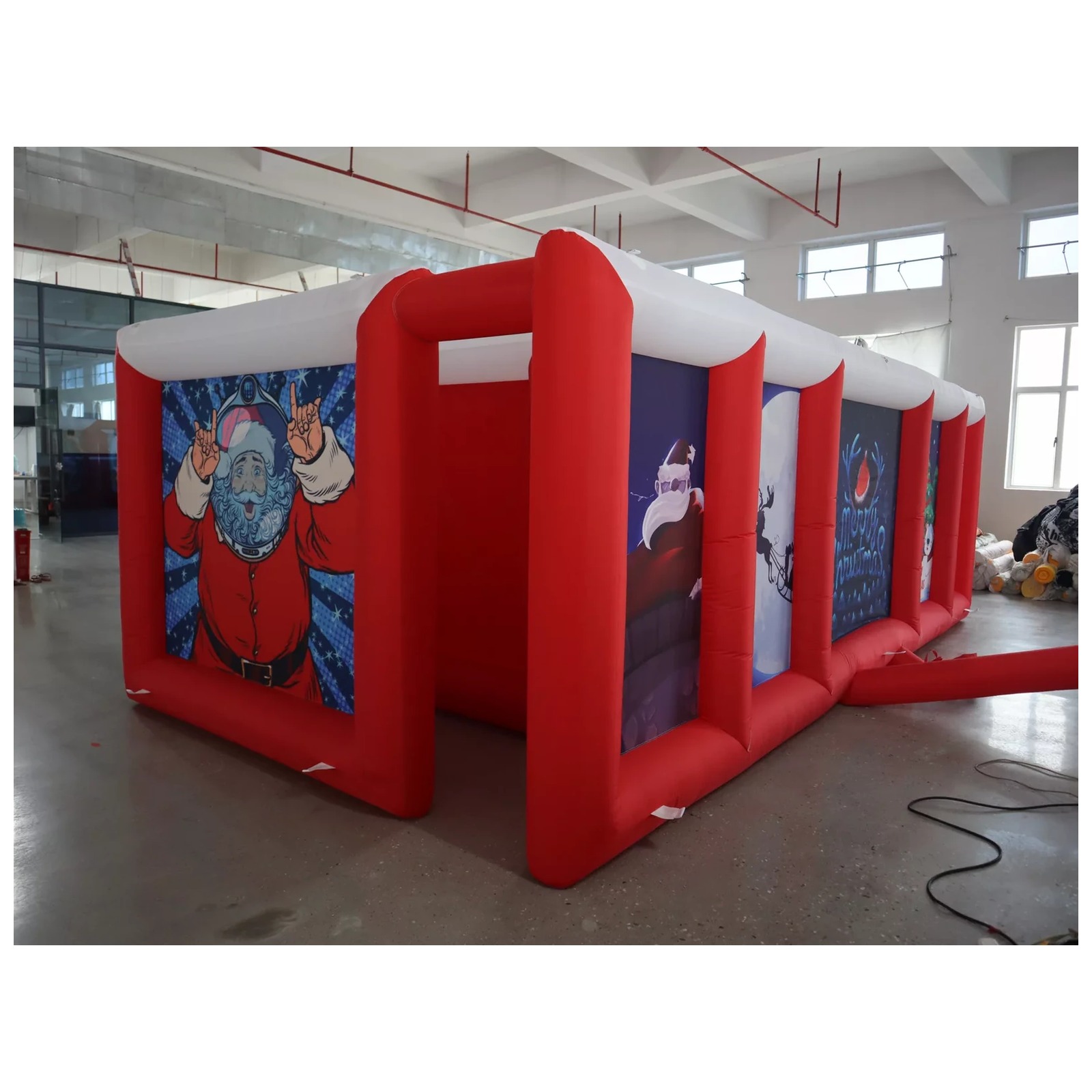 Large Red White Flat Roof Infl - огляд і ціна Outdoor Games For Kids