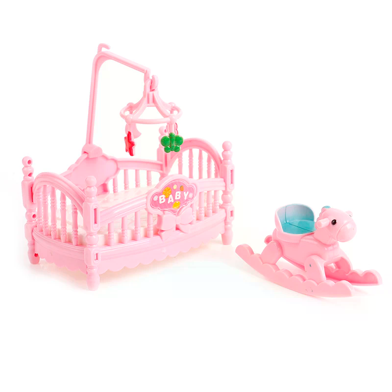 Miniature Crib Wooden Horse Se - огляд і ціна Kids Outdoor Doll House