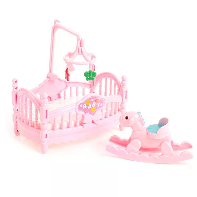 Miniature Crib Wooden Horse Se - огляд і ціна Kids Outdoor Doll House