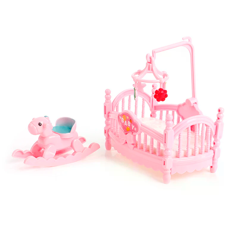 Miniature Crib Wooden Horse Se - огляд і ціна Kids Outdoor Doll House